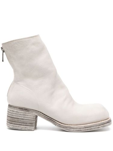Bottines en cuir à bout carré - Guidi - Modalova