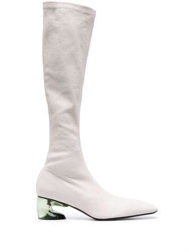 Bottines en cuir à talon translucide - Jil Sander - Modalova