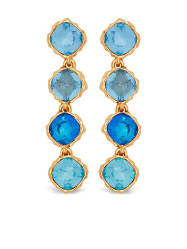 Boucles d'oreilles serties de cristaux - Oscar de la Renta - Modalova