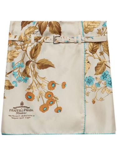 Chemise en soie à fleurs - Prada - Modalova