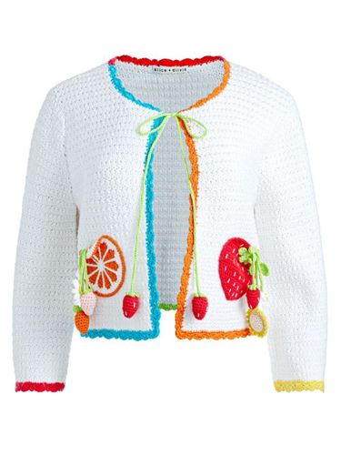 Cardigan en crochet Anderson à fleurs - alice + olivia - Modalova