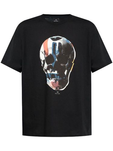 T-shirt en coton à imprimé tête de mort - PS Paul Smith - Modalova