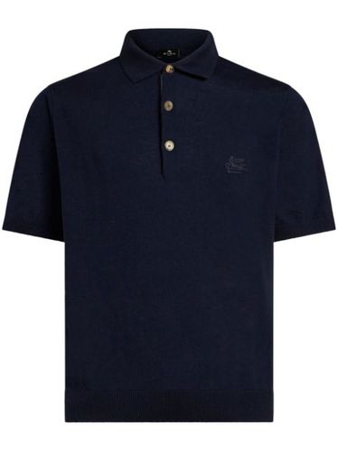 Polo en maille à logo brodé - ETRO - Modalova