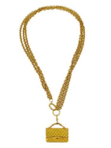 Collier à pendentif Classic Flap (1990-2000) - CHANEL Pre-Owned - Modalova