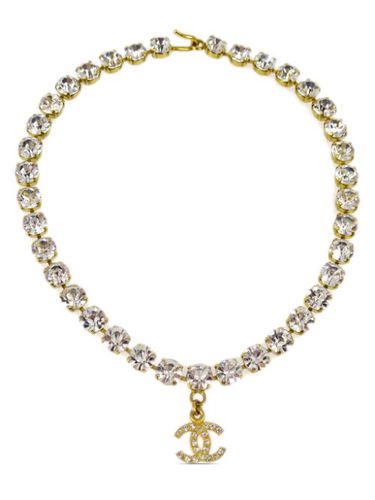 Collier à pendentif CC strassé (1995) - CHANEL Pre-Owned - Modalova