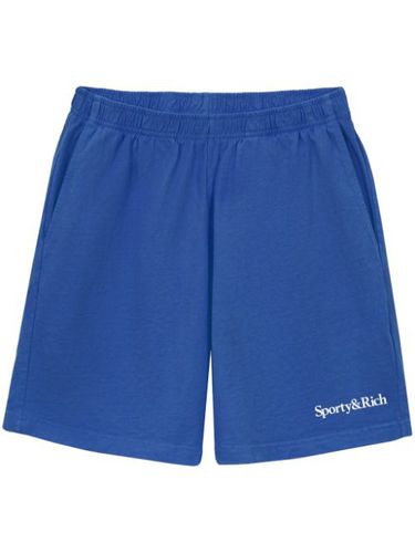 Short de sport en coton à logo imprimé - Sporty & Rich - Modalova