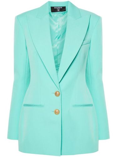 Blazer en laine vierge à simple boutonnage - Balmain - Modalova