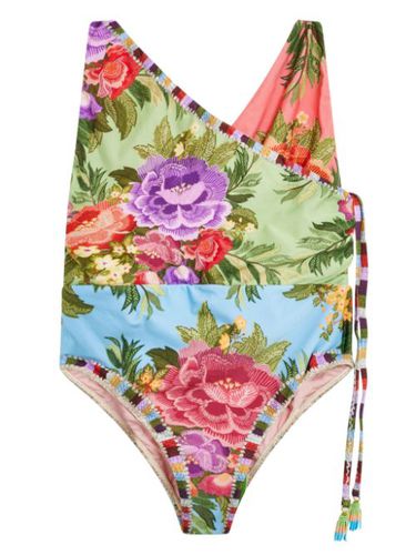 Maillot de bain drapé à fleurs - FARM Rio - Modalova