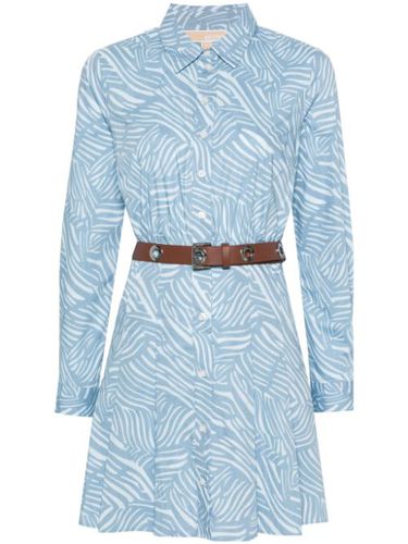 Robe courte en popeline à imprimé zébré - Michael Michael Kors - Modalova