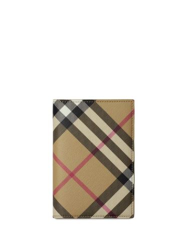 Étui à passeport à carreaux - Burberry - Modalova