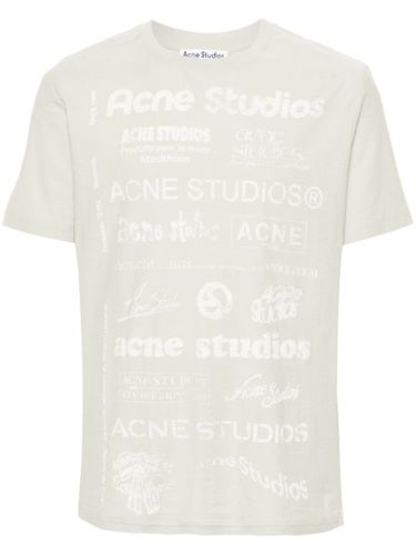 T-shirt en coton biologique à logo imprimé - Acne Studios - Modalova