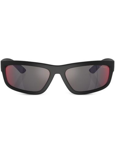 Lunettes de soleil imprimées à monture rectangulaire - Prada Linea Rossa - Modalova