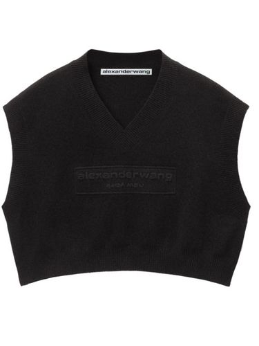 Haut crop à logo embossé - Alexander Wang - Modalova