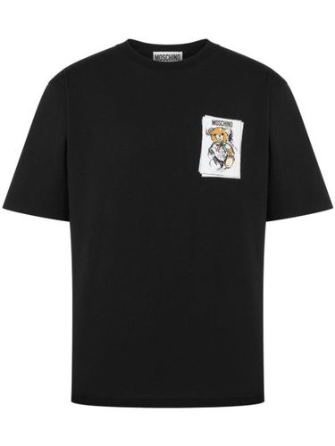 T-shirt à patch logo - Moschino - Modalova