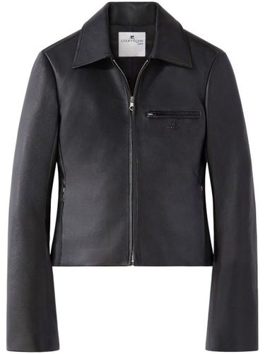 Veste en cuir à fermeture zippée - Courrèges - Modalova