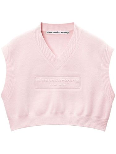 Haut crop à logo embossé - Alexander Wang - Modalova