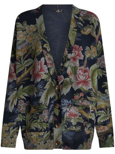 Cardigan en laine à fleurs - ETRO - Modalova