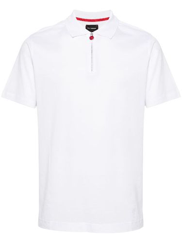 Kiton polo à col zippé - Blanc - Kiton - Modalova