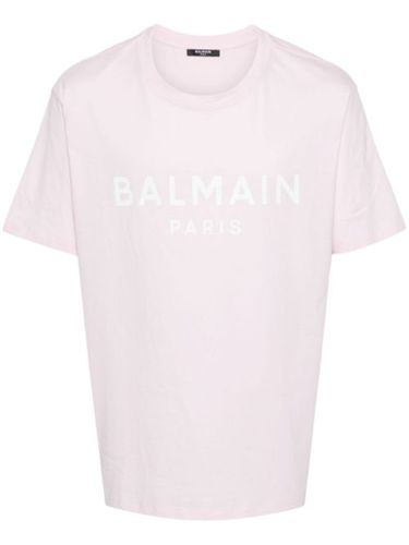 T-shirt en coton à logo imprimé - Balmain - Modalova