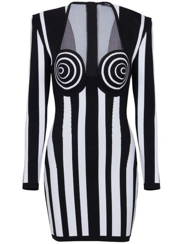 Robe en maille à rayures - Balmain - Modalova
