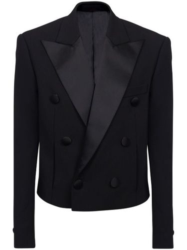 Blazer à revers satinés - Balmain - Modalova