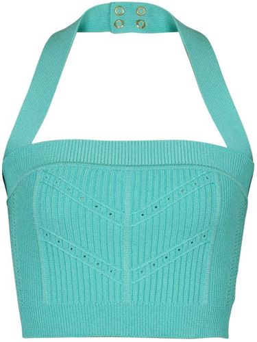 Haut crop en maille à dos nu - Balmain - Modalova