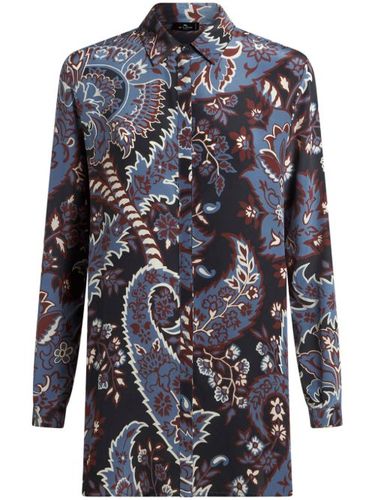 Chemise en soie à imprimé graphique - ETRO - Modalova