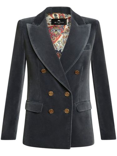 ETRO blazer à logo gravé - Gris - ETRO - Modalova