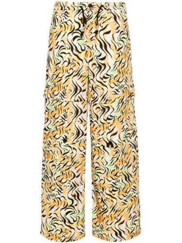 Pantalon droit à imprimé animalier - Marni - Modalova