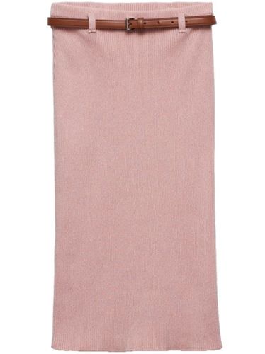 Jupe mi-longue à taille ceinturée - Prada - Modalova