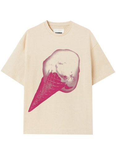 T-shirt en coton à logo imprimé - Jil Sander - Modalova