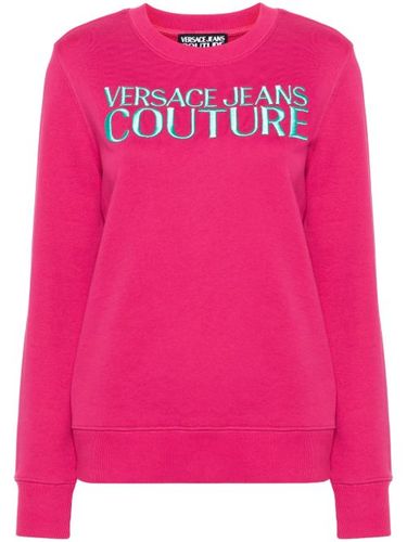 Sweat en coton à logo brodé - Versace Jeans Couture - Modalova