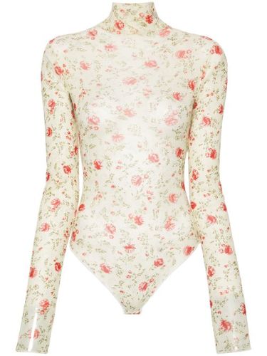 Body en résille à fleurs - Prada - Modalova