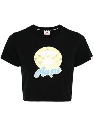 T-shirt crop à logo - AAPE BY *A BATHING APE® - Modalova