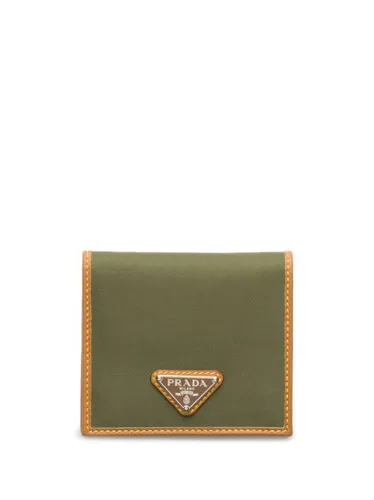 Portefeuille pliant à plaque logo - Prada - Modalova