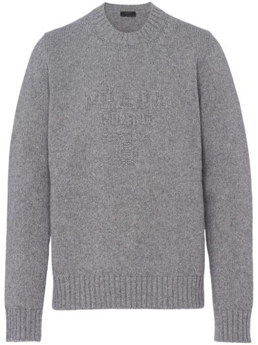 Prada pull à logo brodé - Gris - Prada - Modalova