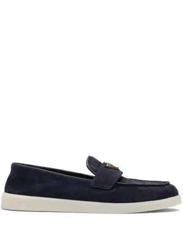 Mocassins à logo triangle en émail - Prada - Modalova