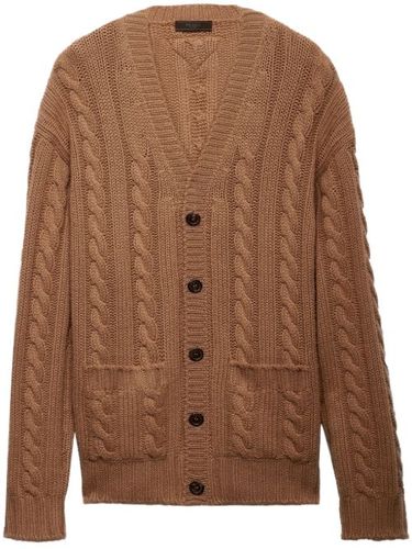 Cardigan en cachemire à col v - Prada - Modalova