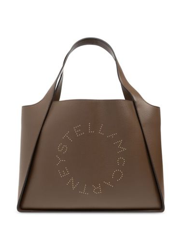 Sac cabas en cuir artificiel à logo perforé - Stella McCartney - Modalova