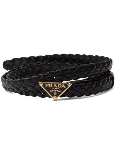 Ceinture en cuir à design tressé - Prada - Modalova