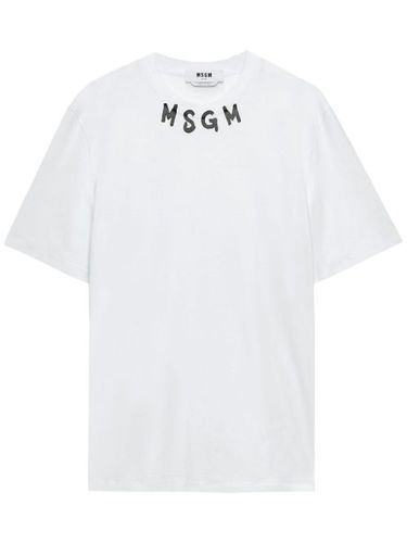 T-shirt à logo Brushstroke - MSGM - Modalova