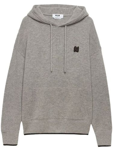 MSGM hoodie à logo brodé - Gris - MSGM - Modalova