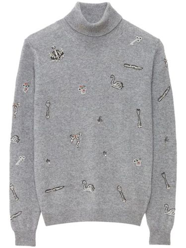 Pull orné de sequins à col montant - MSGM - Modalova