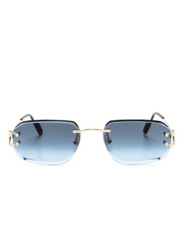 Lunettes de soleil 0468S à monture rectangulaire - Cartier Eyewear - Modalova