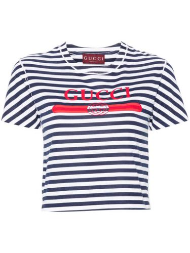 T-shirt crop à logo imprimé - Gucci - Modalova