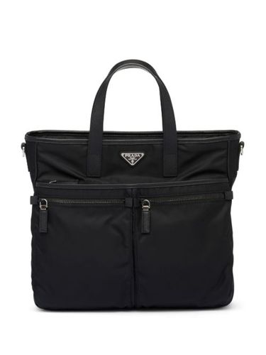 Sac banane en cuir Saffiano et nylon recyclé - Prada - Modalova
