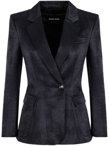 Blazer à fleurs appliquées - Giorgio Armani - Modalova