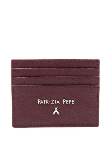 Porte-cartes en cuir à logo - Patrizia Pepe - Modalova