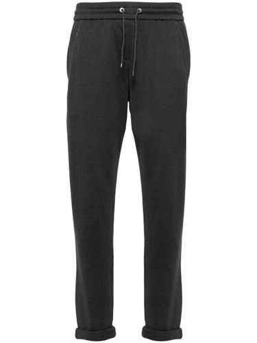 Pantalon de jogging chiné à lien de resserrage - Brunello Cucinelli - Modalova