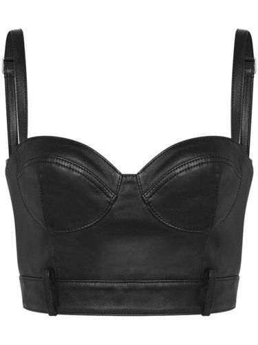 Haut bustier en peau de mouton - MOSCHINO JEANS - Modalova